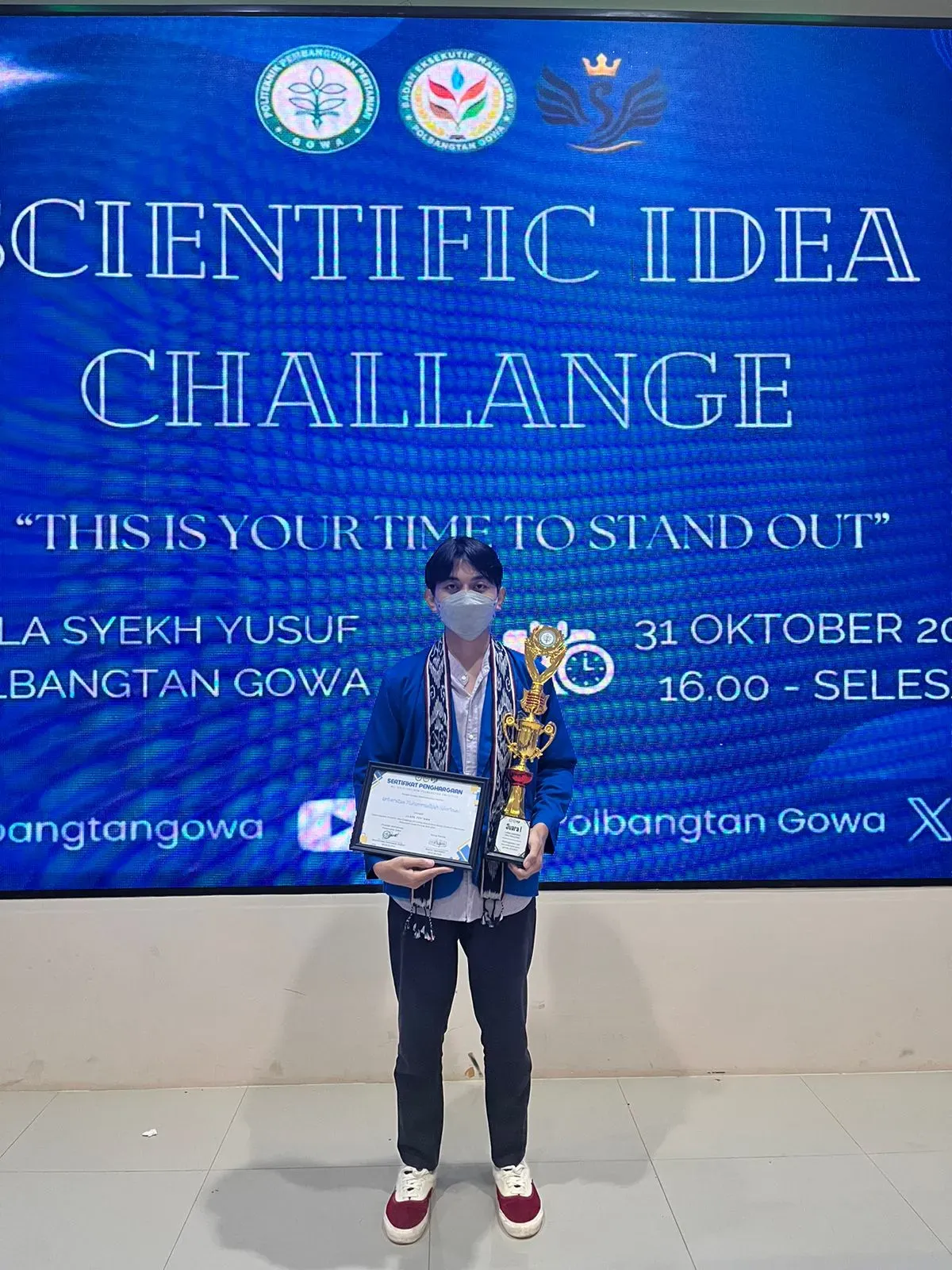 Mahasiswa Arsitektur Unismuh Makassar Raih Juara 1 Lomba Karya Tulis Ilmiah Mahasiswa di Polbangtan Gowa.