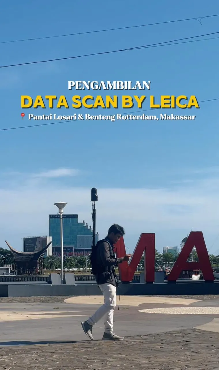 Belajar dari Kota: Mahasiswa Arsitektur Unismuh Jelajahi Teknologi Pemindaian Digital di Ikon Makassar.